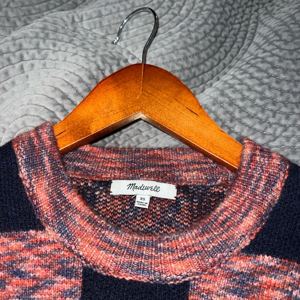 Madewell Multicolor Checkered Sweater - Picture 3 of 9